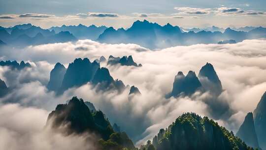 山脉云海自然风光素材