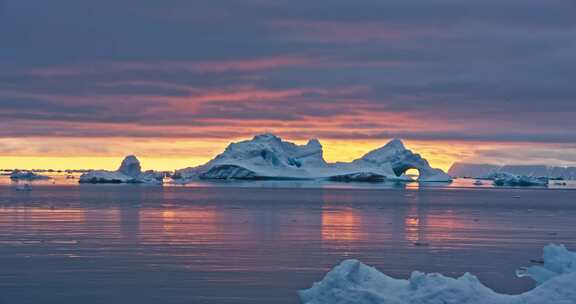 北极格陵兰峡湾 冰海 北极探险