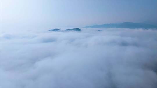 浙江衢州开化山区农村云海风景风光航拍延时