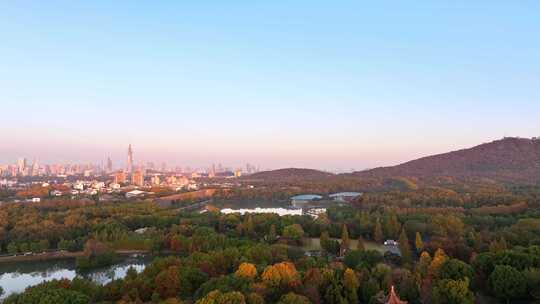 南京钟山风景区与城市风光