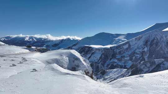 佐治亚州古多里美丽雪山的鸟瞰图