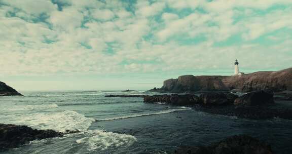 海岸，海洋，俄勒冈州，灯塔