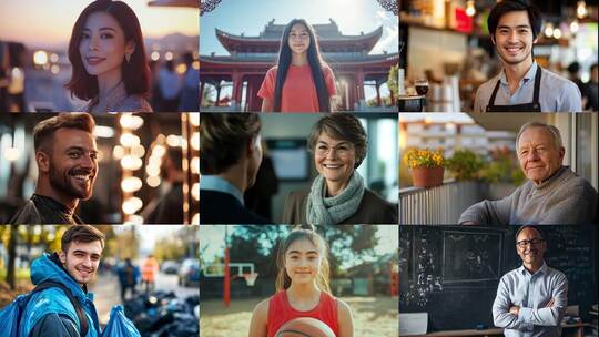 百人千人万人笑容微笑(前136S为快速预览)