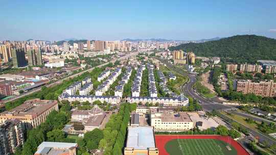 杭州萧山城市建筑风景航拍