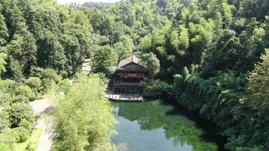 航拍湖南常德桃花源5A景区