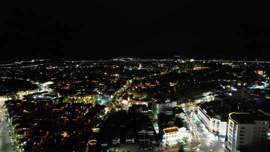 丽江古城5A景区夜景灯光航拍