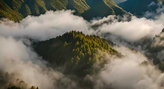 唯美风光日出日落云海风景唯美开场航拍中国