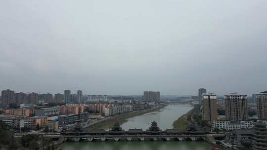 罗江廊桥、城市水域、古色古韵