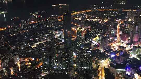 大连城市夜景航拍