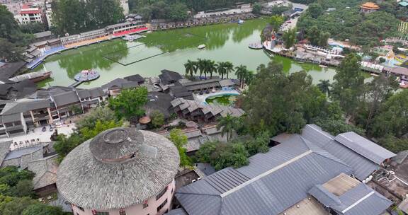 航拍深圳市龙华观澜山水田园12