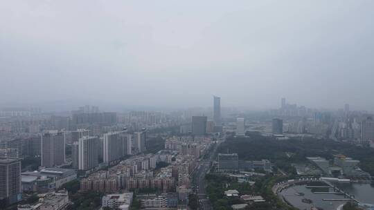 城市阴雨天视频素材模板下载