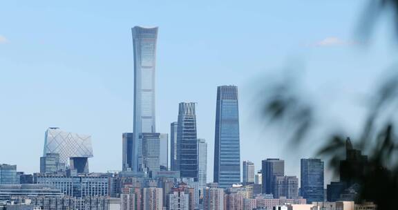 北京高楼大厦建筑群国贸CBD