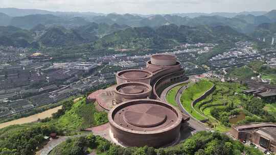 贵州遵义茅台镇茅台天酿景区城市航拍风光