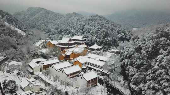 杭州法喜寺雪景浙江雪景古建筑雪景