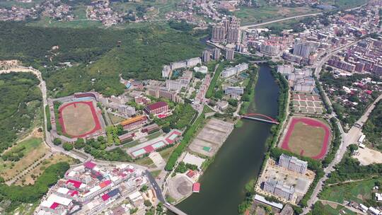 福建省泉州市洛江区马甲镇仰恩大学航拍校园