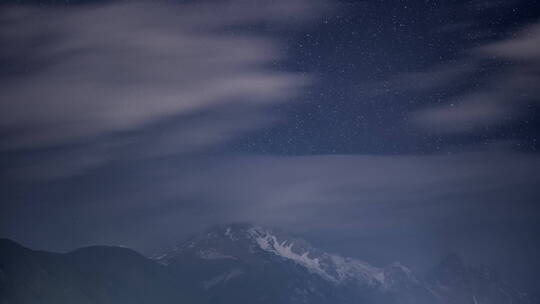 云南丽江玉龙雪山星空视频素材模板下载