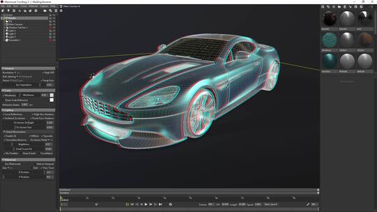 Aston Martin 车模-网格视频素材模板下载
