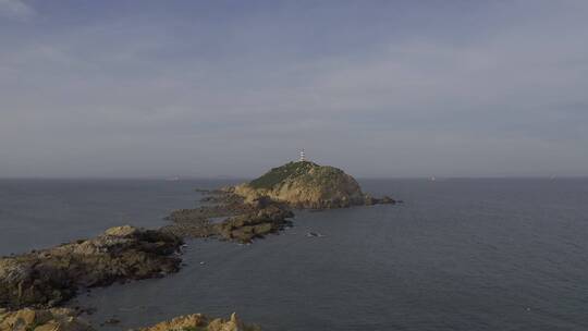 泉州风车岛航拍海边小岛大海