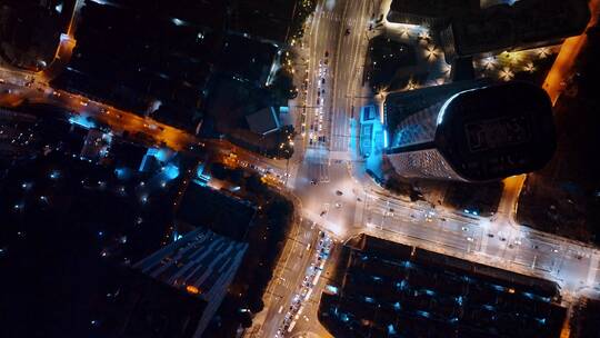 四平路海伦路夜景视频素材模板下载