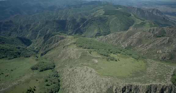 航拍内蒙古呼和浩特大青山井尔梁风景