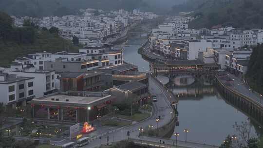 钱排双合村夜景 小城市夜景