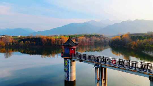 秦岭东沟水库秋冬季