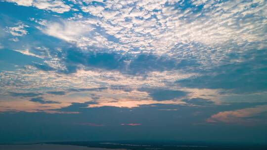 夕阳晚霞彩霞延时摄影天空空境