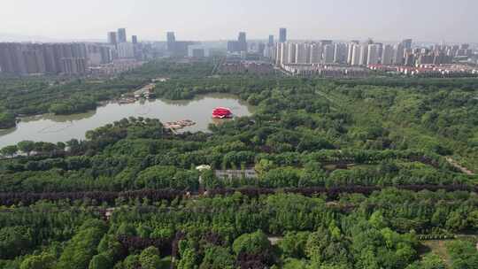 河南洛阳隋唐城遗址植物园航拍