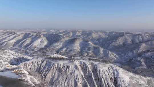 雪后山川全景俯瞰