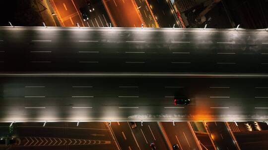 莲花路沪闵高架路夜景