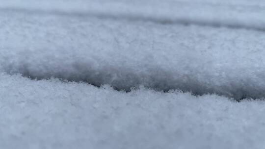 雪地下雪