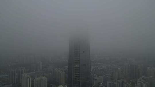 深圳市罗湖区城脉中心云雾缭绕视频素材模板下载