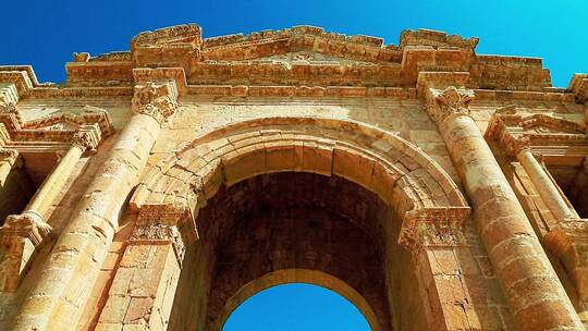 古罗马城门遗迹视频素材模板下载