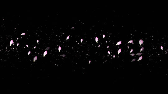 荷叶花瓣粒子前景装饰视频素材带通道