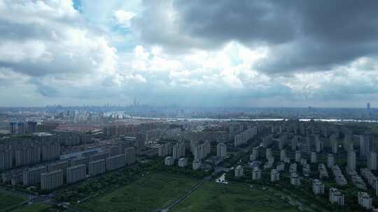 4k航拍上海城市绿地