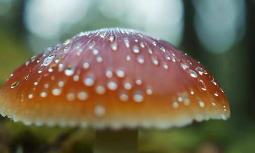 雨后森林里的红色蘑菇 (3)