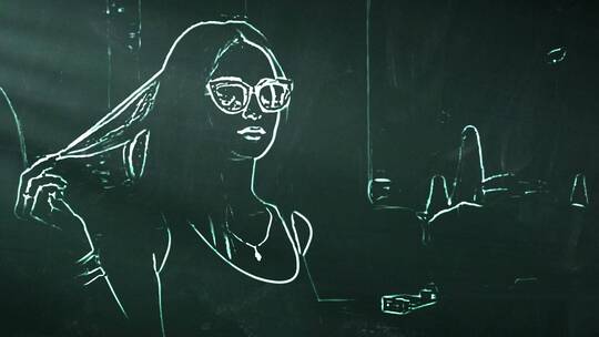 创意黑板粉笔手绘动画AE视频素材教程下载
