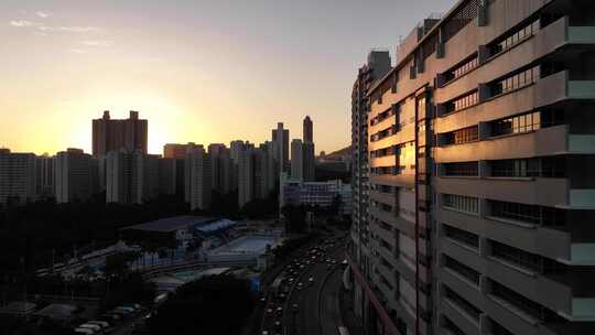 香港黄大仙地铁站航拍