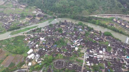 福建土楼云水谣怀远楼航拍漳州南靖土楼