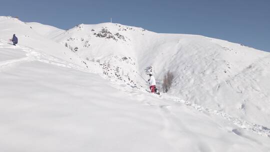 新疆滑雪4K航拍