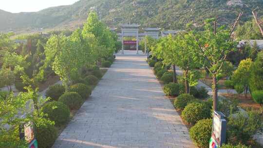 莲青山 山 山脉 航拍滕州 景区