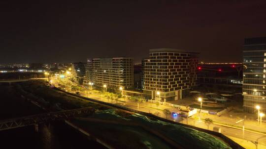 深圳会展湾夜景航拍