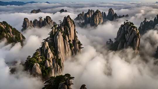 黄山云海壮美全景