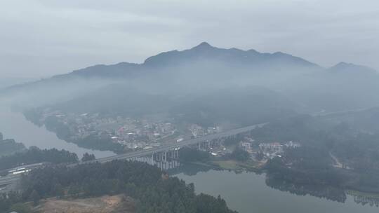 雨后农村最美生态乡村振兴农村自然山水风景