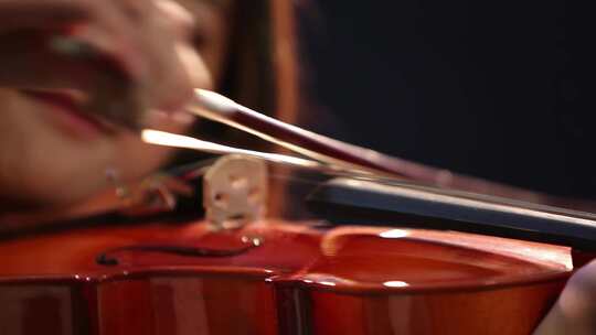 小提琴演奏特写素材