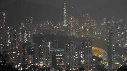 香港建筑繁华夜景