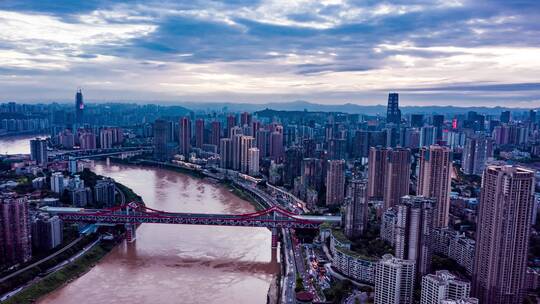 重庆江北区夜景延时视频素材模板下载