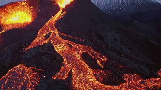 火山，熔岩，喷发，火山口