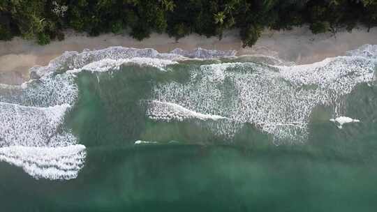 航拍海浪海滩沙滩海洋海鸥渡假旅行合集视频素材模板下载