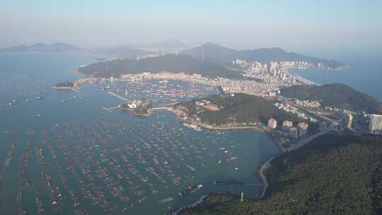 海港城市鸟瞰全景